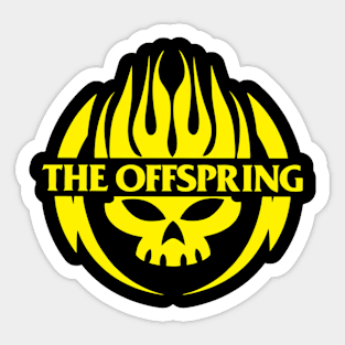 Flaming Skull On Circle And Some Word Sticker